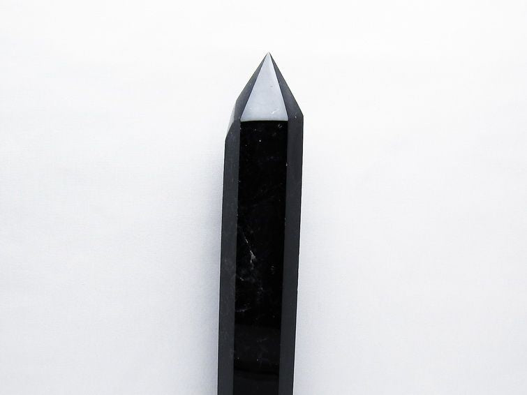 1.7Kg モリオン 黒水晶 六角柱 台座付属 一点物 152-3228