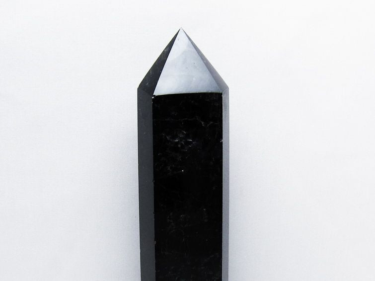 1.5Kg モリオン 黒水晶 六角柱 台座付属 一点物 152-3239