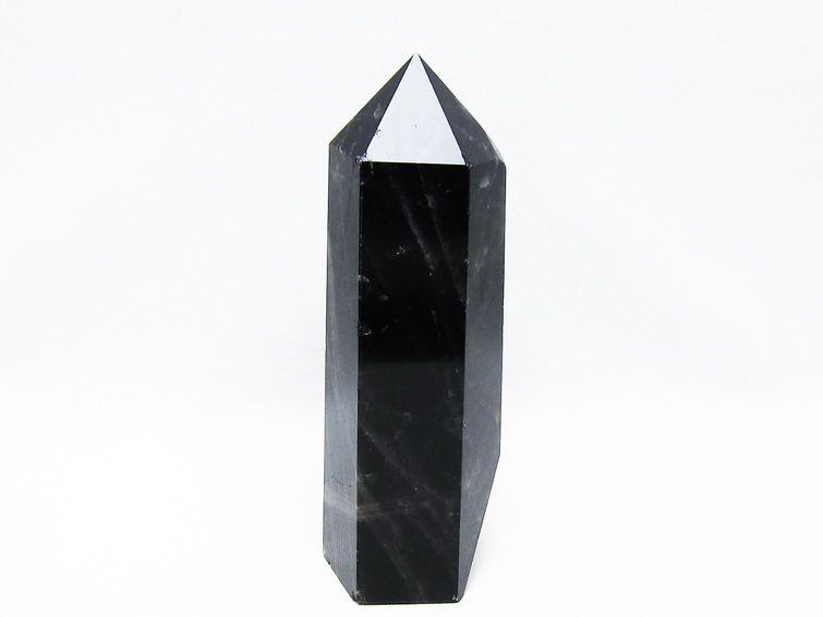 モリオン 黒水晶 六角柱 ポイント 置物 一点物 152-3664