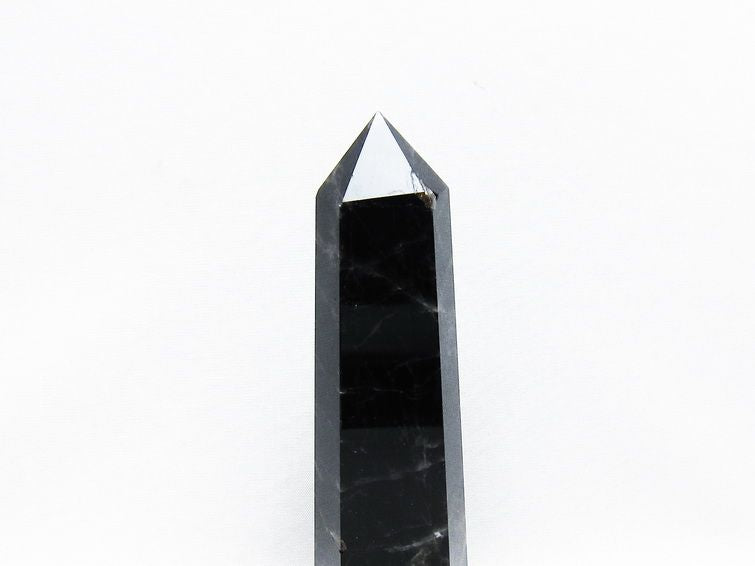 モリオン 黒水晶 六角柱 ポイント 置物 一点物 152-3676