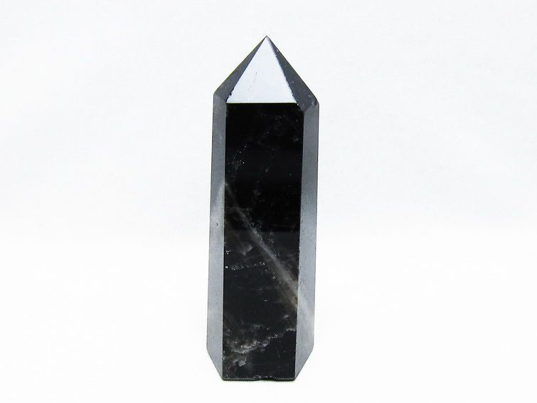モリオン 黒水晶 六角柱 ポイント 置物 一点物 152-3690