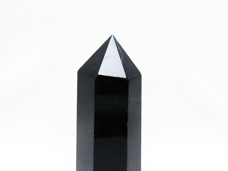モリオン 黒水晶 六角柱 ポイント 置物 一点物 152-3742