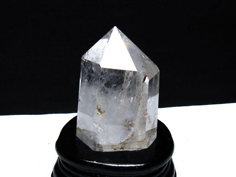 水晶 六角柱 水晶 ポイント 台座付属 一点物 152-3752