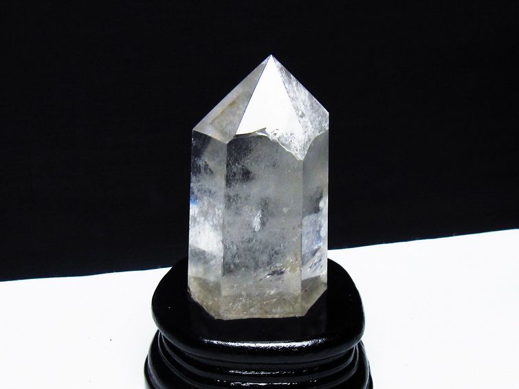 水晶 六角柱 水晶 ポイント 台座付属 一点物 152-3753