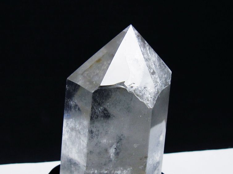 水晶 六角柱 水晶 ポイント 台座付属 一点物 152-3753