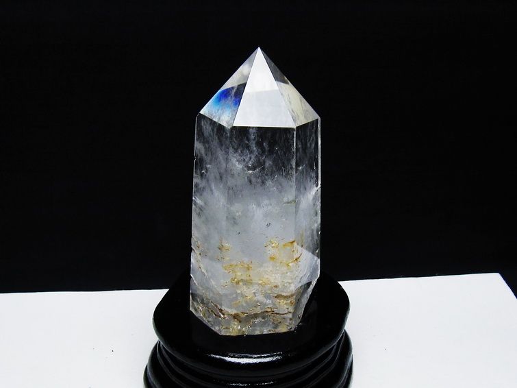 水晶 六角柱 水晶 ポイント 台座付属 一点物 152-3754