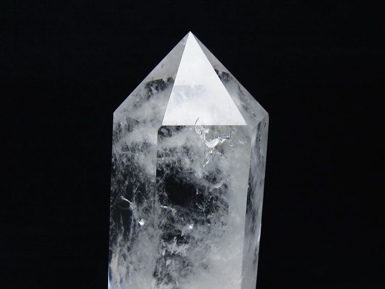 水晶 六角柱 水晶 ポイント 台座付属 一点物 152-3758