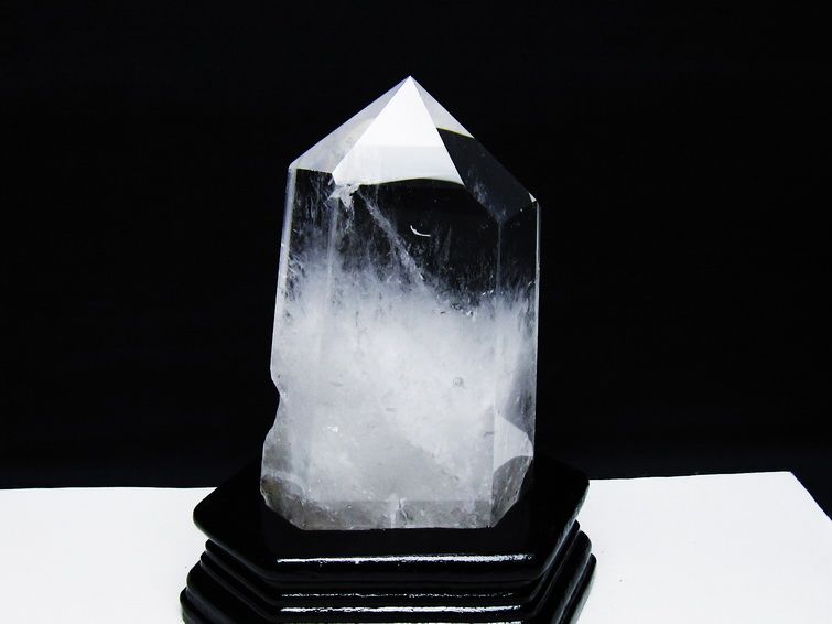 水晶 六角柱 水晶 ポイント 台座付属 一点物 152-3759