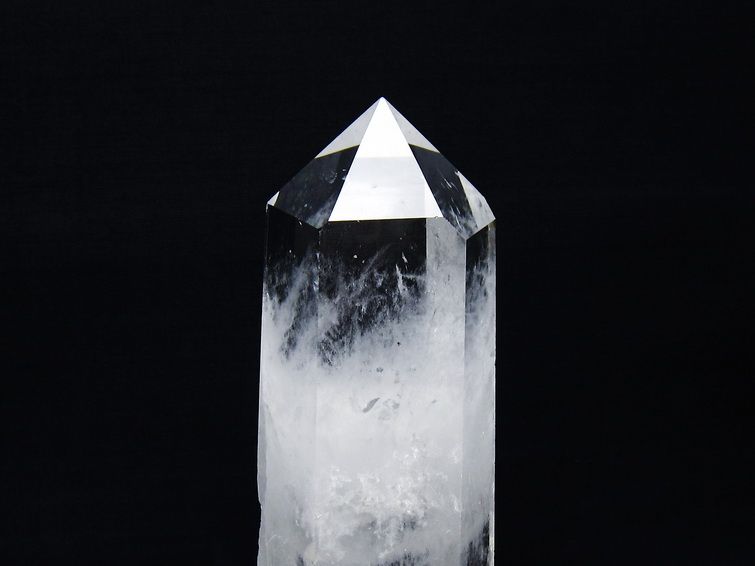 水晶 六角柱 水晶 ポイント 台座付属 一点物 152-3760
