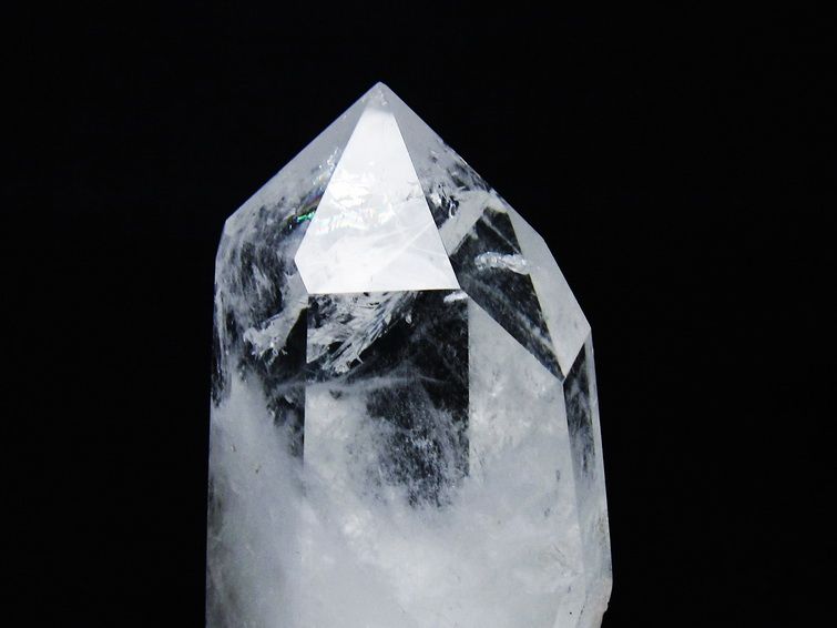 1.1Kg 水晶 六角柱 水晶 ポイント 台座付属 一点物 152-3761