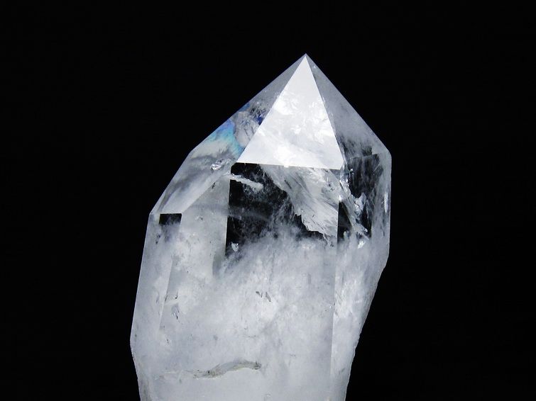 1.1Kg 水晶 六角柱 水晶 ポイント 台座付属 一点物 152-3761