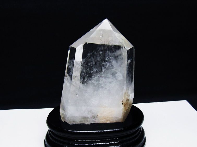 水晶 六角柱 水晶 ポイント 台座付属 一点物 152-3764