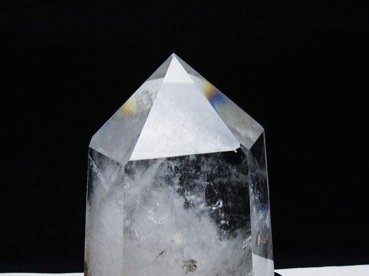 水晶 六角柱 水晶 ポイント 台座付属 一点物 152-3764