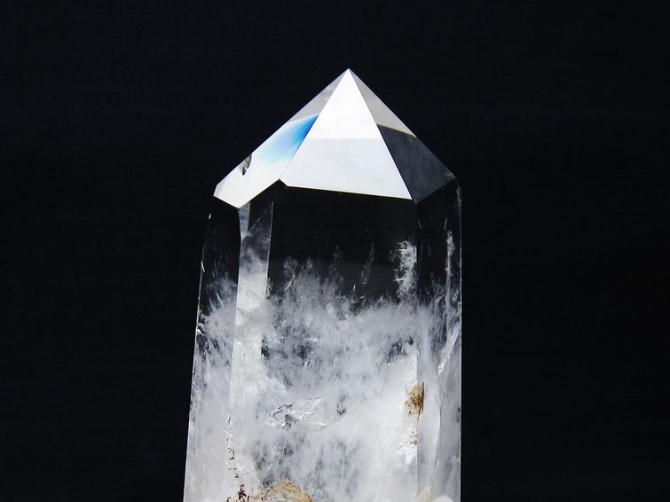 水晶 六角柱 水晶 ポイント 台座付属 一点物 152-3765