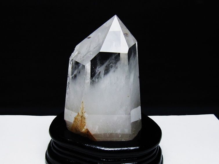 水晶 六角柱 水晶 ポイント 台座付属 一点物 152-3767