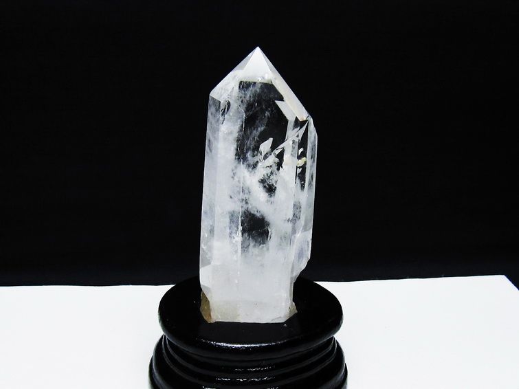 水晶 六角柱 水晶 ポイント 台座付き 一点物 152-3769[sold out]