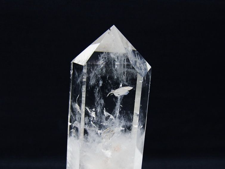 水晶 六角柱 水晶 ポイント 台座付き 一点物 152-3771 [sold out]