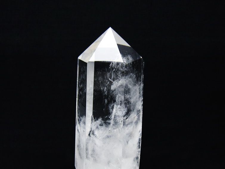 水晶 六角柱 水晶 ポイント 台座付属 一点物 152-3773