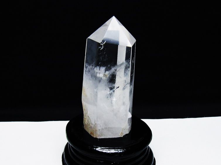 水晶 六角柱 水晶 ポイント 台座付属 一点物 152-3778