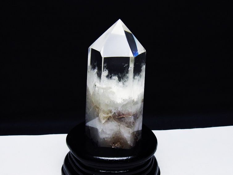 水晶 六角柱 水晶 ポイント 台座付属 一点物 152-3779