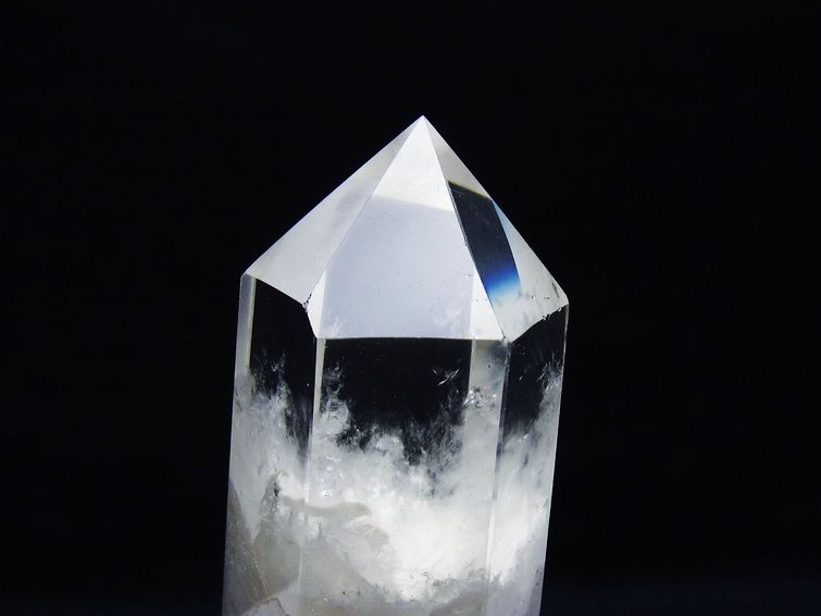 水晶 六角柱 水晶 ポイント 台座付属 一点物 152-3779