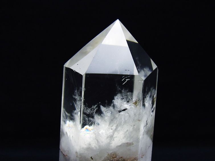 水晶 六角柱 水晶 ポイント 台座付属 一点物 152-3779