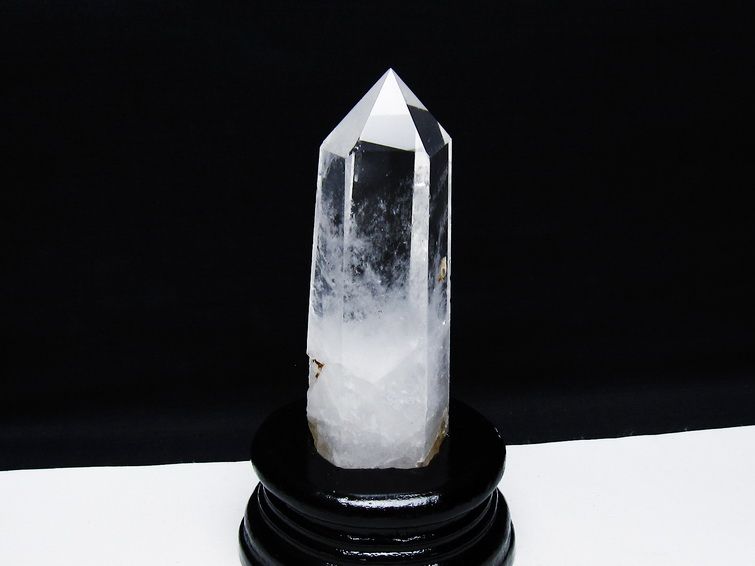 水晶 六角柱 水晶 ポイント 台座付属 一点物 152-3781