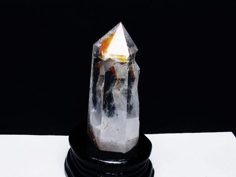 水晶 六角柱 水晶 ポイント 台座付属 一点物 152-3783