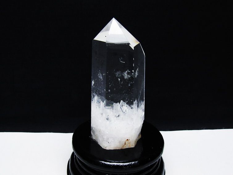 水晶 六角柱 水晶 ポイント 台座付属 一点物 152-3785
