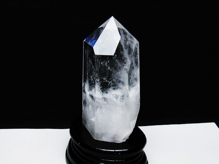 水晶 六角柱 水晶 ポイント 台座付属 一点物 152-3787