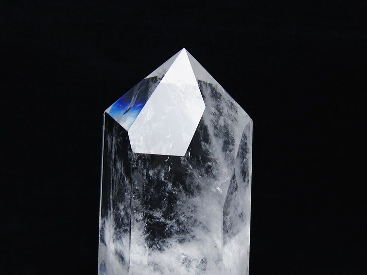 水晶 六角柱 水晶 ポイント 台座付属 一点物 152-3787