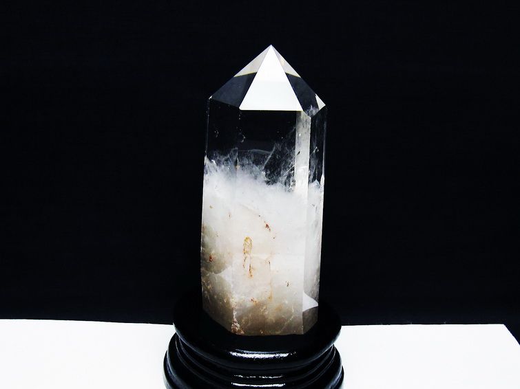 水晶 六角柱 水晶 ポイント 台座付属 一点物 152-3788