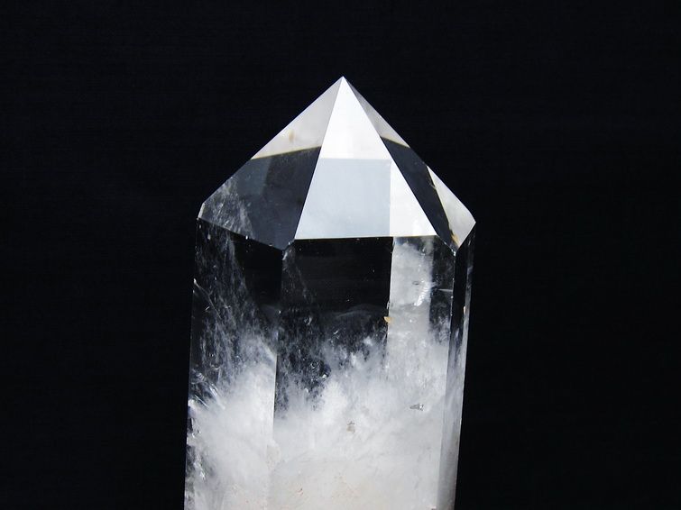 水晶 六角柱 水晶 ポイント 台座付属 一点物 152-3788