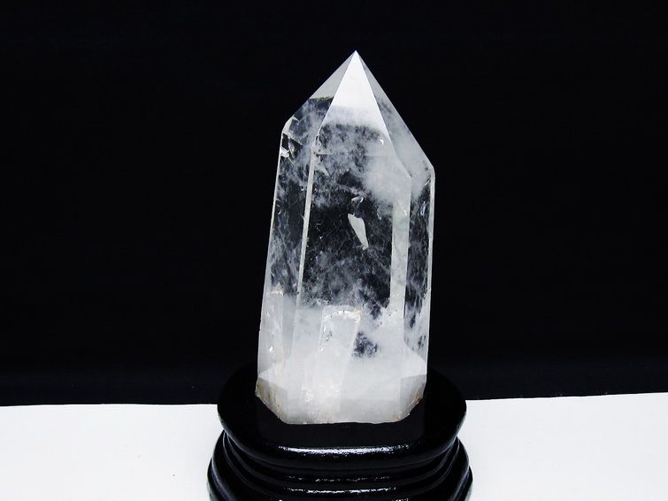 水晶 六角柱 水晶 ポイント 台座付属 一点物 152-3790