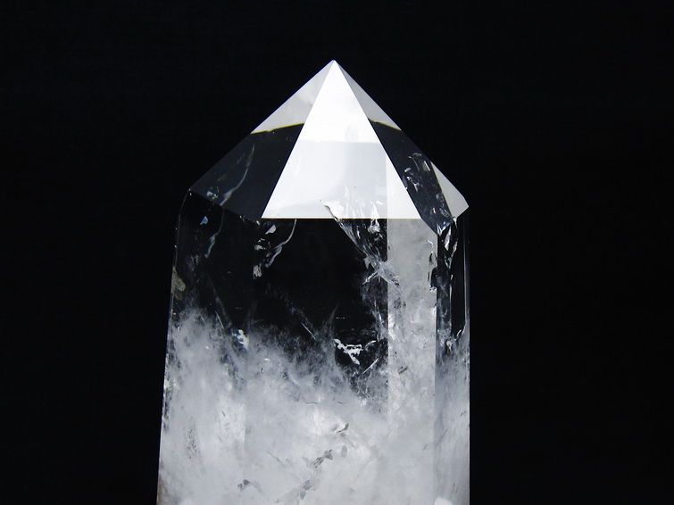 水晶 六角柱 水晶 ポイント 台座付属 一点物 152-3792