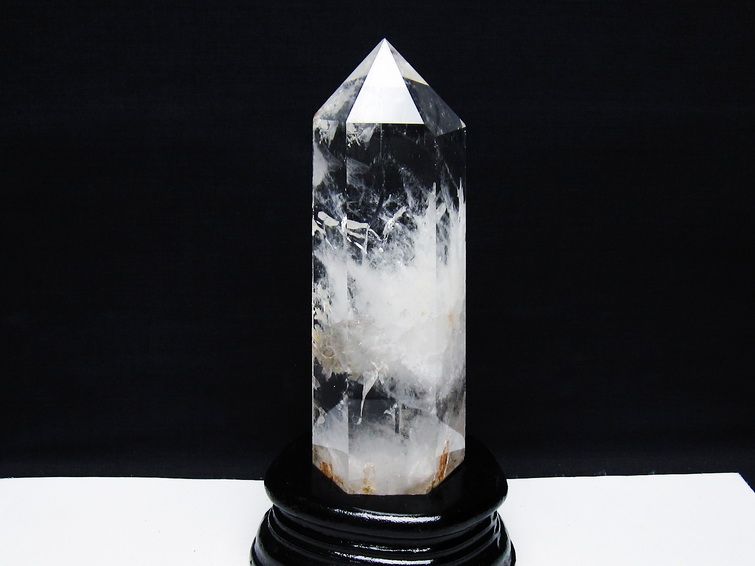 水晶 六角柱 水晶 ポイント 台座付属 一点物 152-3794