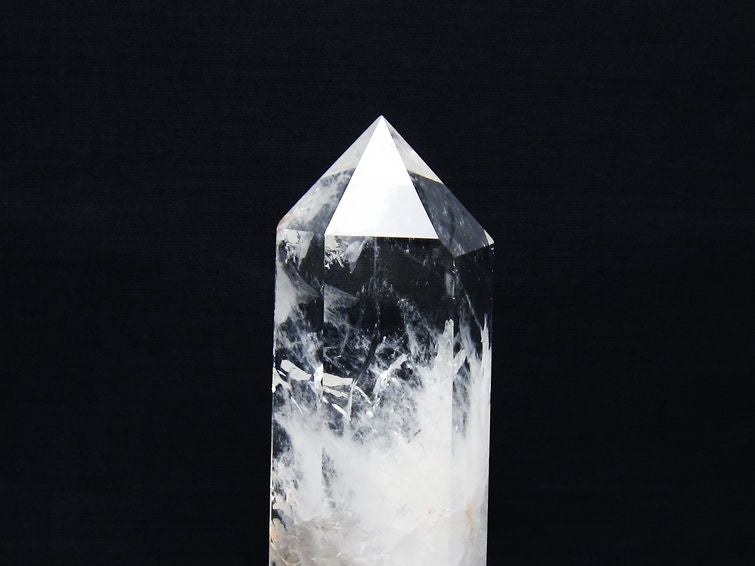 水晶 六角柱 水晶 ポイント 台座付属 一点物 152-3794