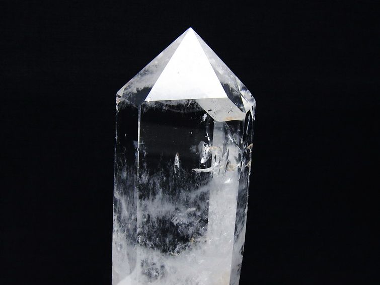 水晶 六角柱 水晶 ポイント 台座付属 一点物 152-3795