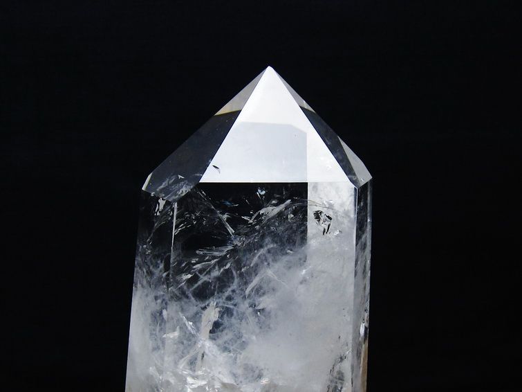 1Kg 水晶 六角柱 水晶 ポイント 台座付属 一点物 152-3797