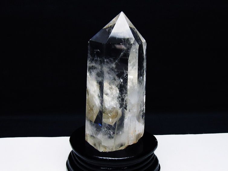 水晶 六角柱 水晶 ポイント 台座付属 一点物 152-3802