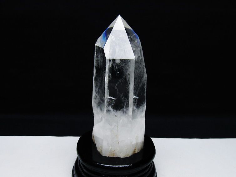 水晶 六角柱 水晶 ポイント 台座付属 一点物 152-3803