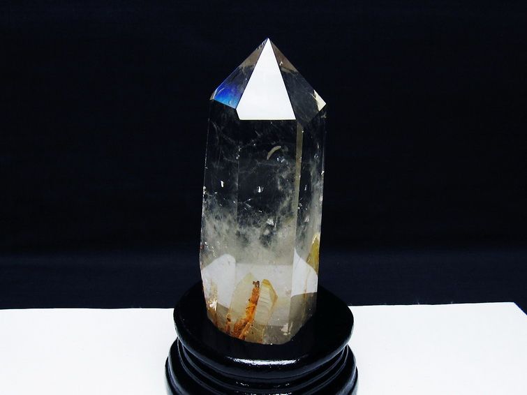 水晶 六角柱 水晶 ポイント 台座付属 一点物 152-3804