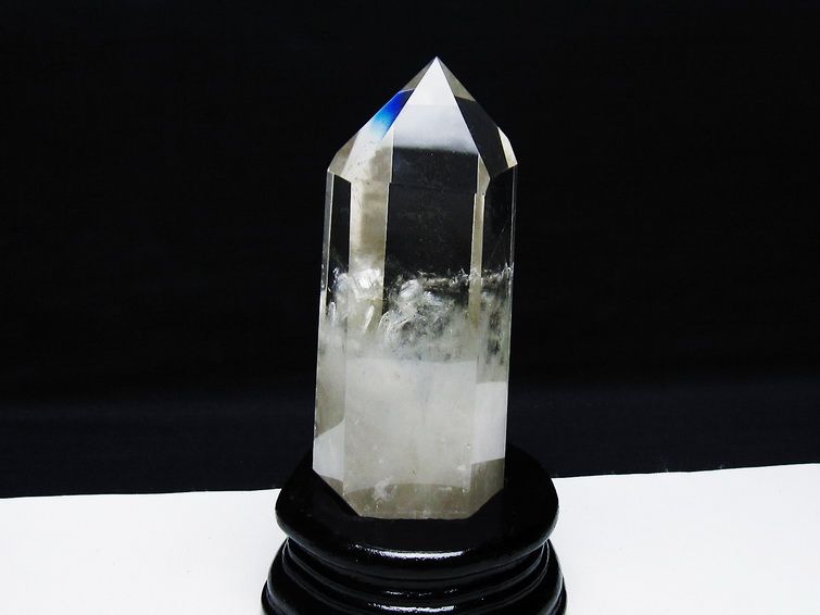 水晶 六角柱 水晶 ポイント 台座付属 一点物 152-3806