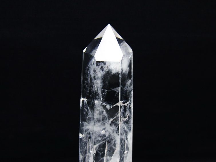水晶 六角柱 水晶 ポイント 台座付属 一点物 152-3811