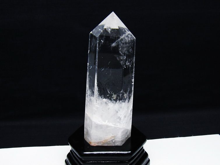 水晶 六角柱 水晶 ポイント 台座付属 一点物 152-3812