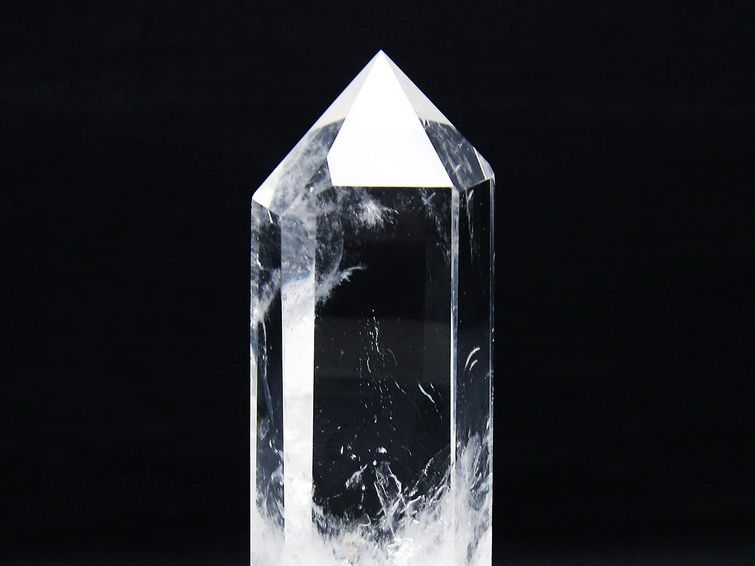 水晶 六角柱 水晶 ポイント 台座付属 一点物 152-3812