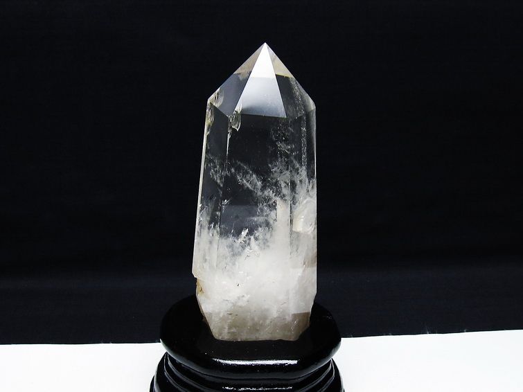 水晶 六角柱 水晶 ポイント 台座付属 一点物 152-3813