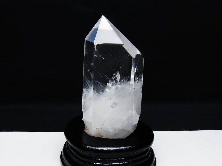水晶 六角柱 水晶 ポイント 台座付属 一点物 152-3814