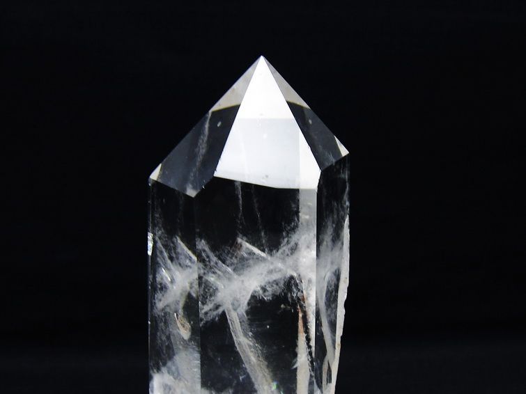 水晶 六角柱 水晶 ポイント 台座付属 一点物 152-3815