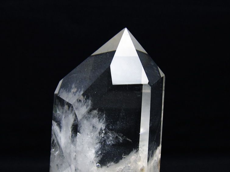 水晶 六角柱 水晶 ポイント 台座付属 一点物 152-3816